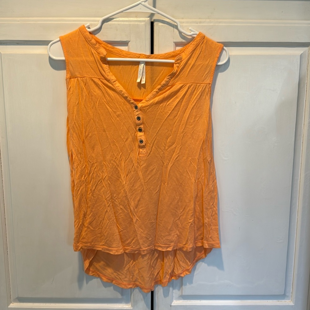 Orange color story tank top